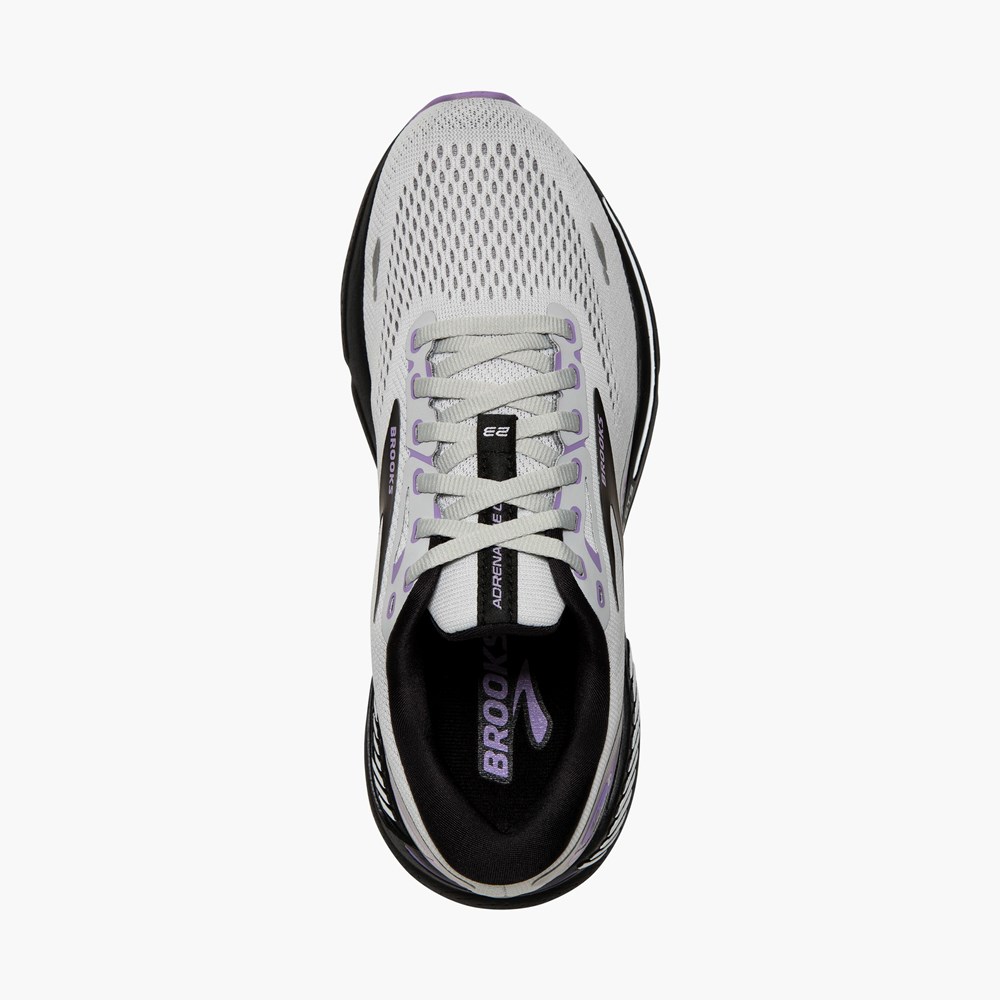 Chaussure Running Brooks Adrenaline GTS 23 Grise Noir Violette Femme | LHX-8726379